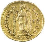 Solidus - Marcian VICTORIA AVGGG; Constantinopolis, Rome, 450-457 reverse image