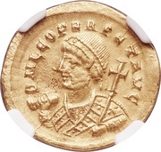 Solidus - Leo I VICTORIA AVGGG; Thessalonica obverse image