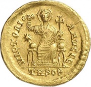Solidus - Leo I VICTORIA AVGGG; Thessalonica, Rome, 462-466 reverse image