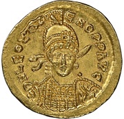 Solidus - Leo II and Zeno SALVS REI PVBLICAE; Constantinopolis obverse image
