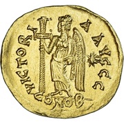 Solidus - Basiliscus VICTORIA AVGGG; Constantinopolis, Rome, 475-476 reverse image