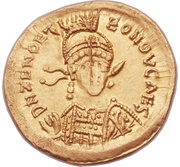 Solidus - Zeno VICTORIA AVGGG; Constantinopolis obverse image