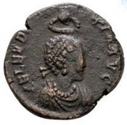 Follis - Eudoxia SALVS REIPVBLICAE; Antioch obverse image