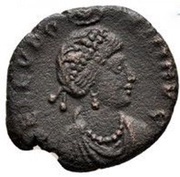 Follis - Eudoxia GLORIA ROMANORVM; Cyzicus obverse image