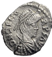 ½ Siliqua in the name of Zeno Milan mint; eagle obverse image