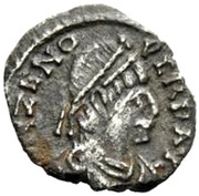 ½ Siliqua in the name of Zeno Ravenna mint obverse image