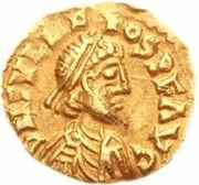 Tremissis in the name of Julius Nepos Ravenna mint obverse image