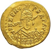 Solidus in the name of Zeno Milan mint, Rome, 480-491 obverse image
