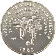 20 Riels European Football Championship, Cambodia, 1988 reverse image