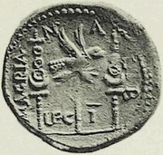 Denarius MACRIA N A LIB LEG I; Africa reverse image