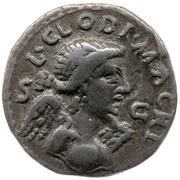 Denarius LIB AVG LEG III; Victory obverse image