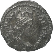Denarius SICILIA; Carthage and Medusa obverse image