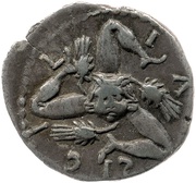 Denarius SICILIA; Medusa; Carthage, Rome, 68 reverse image