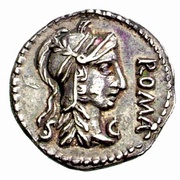 Denarius L CLODI MACRI; Roma obverse image