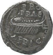 Denarius - Clodius Macer PROPRAE AFRICAE, Rome, 68 reverse image