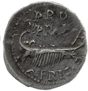 Denarius - Clodius Macer PROPRAE AFRICAE, Rome, 68 reverse image