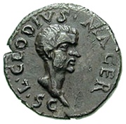 Denarius - Clodius Macer PROPRA AFRICA obverse image