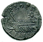 Denarius - Clodius Macer PROPRA AFRICA, Rome, 68 reverse image