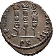 Follis - Domitius Alexander S P Q R OPTIMO PRINCIPI; Carthage reverse image