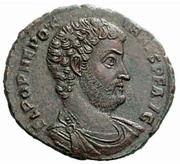 Æ2 - Nepotianus VRBS ROMA; Rome obverse image