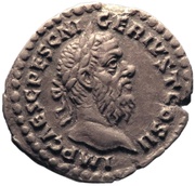 Denarius - Pescennius Niger INVICTO IMP TROPHAEA obverse image