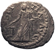 Denarius - Pescennius Niger IVSTITIA AVG; Justitia, Rome, 193-194 reverse image