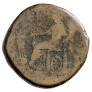 Sestertius - Clodius Albinus FORT REDVCI COS II S C; Fortuna, Rome, 194-195 reverse image