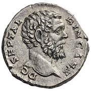 Denarius - Clodius Albinus ROMAE AETERNAE; Roma obverse image