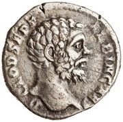 Denarius - Clodius Albinus ROMAE AETERNAE; Roma obverse image