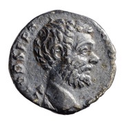 Denarius - Clodius Albinus COS II; Asclepius obverse image