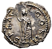 Denarius - Clodius Albinus SPE AVG COS II; Spes, Rome, 195-197 reverse image