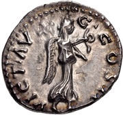 Denarius - Clodius Albinus VICT AVG COS II; Victory, Rome, 195-197 reverse image