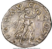 Denarius - Clodius Albinus VICT AVG COS II; Victory, Rome, 195-197 reverse image