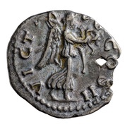 Denarius - Clodius Albinus VICT AVG COS II; Victory, Rome, 195-197 reverse image