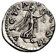 Denarius - Clodius Albinus VICT AVG COS II; Victory, Rome, 195-197 reverse image