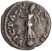 Denarius - Clodius Albinus VICT AVG COS II; Victory, Rome, 195-197 reverse image