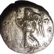 Denarius - Clodius Albinus VICT AVG COS II; Victory, Rome, 195-197 reverse image