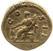 Quinarius aureus - Clodius Albinus COS II; Fortuna reverse image