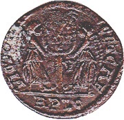 Follis - Decentius VICTORIAE DD NN AVG ET CAE; Lugdunum reverse image