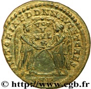 Follis - Decentius VICTORIAE DD NN AVG ET CAES; Arelate, Rome, 351-353 reverse image