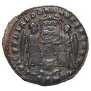 Follis - Decentius VICTORIAE DD NN AVG ET CAE; Arelate reverse image