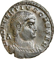 Follis - Decentius VICTORIAE DD NN AVG ET CAE; Arelate obverse image