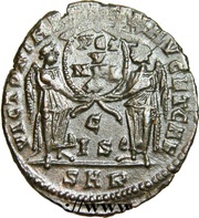 Follis - Decentius VICTORIAE DD NN AVG ET CAE; Arelate, Rome, 352 reverse image