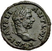 Æ23 - Caracalla MVNICIP STOBENS; Stobi obverse image