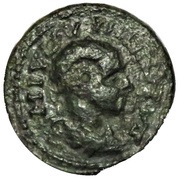 Æ25 - Philippus II as Caesar COL IVL AVS PELLA; Pella obverse image