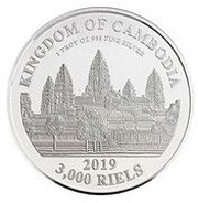 3000 Riels Year of the Pig, Cambodia, 2019 reverse image
