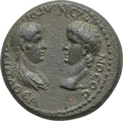 Æ18 Unit - Nero and Agrippina Synaus obverse image