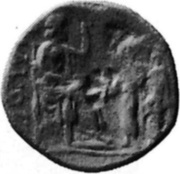Æ18 - Tiberius ΑΙΑΚΟϹ; Aegina reverse image