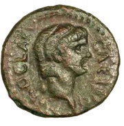 As - Nero TI CLAVDIO OPTATO; Corinth obverse image