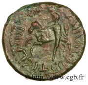 As - Nero TI CLAVDIO OPTATO; Corinth reverse image